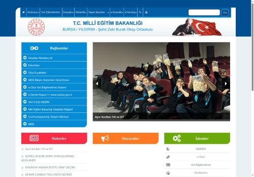 BURSA / YILDIRIM - Şehit Zeki Burak Okay Ortaokulu