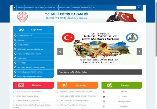 BURSA / YILDIRIM - Şerif Artış İlkokulu