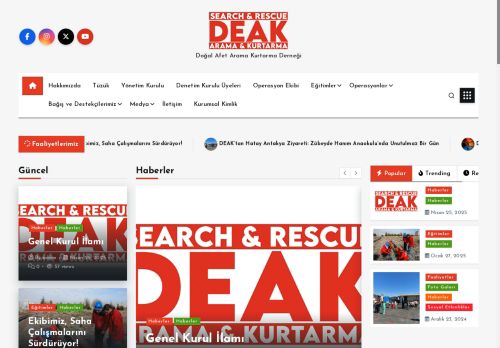 DEAK Arama Kurtarma – Doğal Afet Arama Kurtarma Derneği