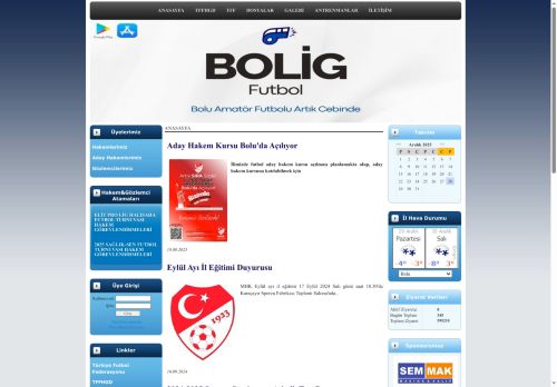 TFFHGD Bolu Şubesi Resmi İnternet Sitesi Ana Sayfa