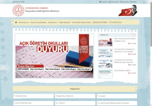 AFYONKARAHİSAR / BAŞMAKÇI - Başmakçı Halk Eğitimi Merkezi