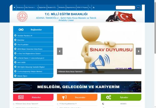 ADANA / İMAMOĞLU - Şehit Halis Koca Mesleki ve Teknik Anadolu Lisesi