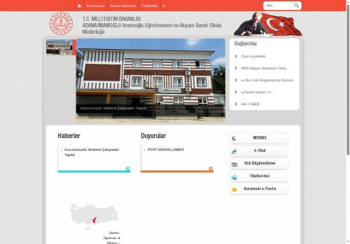 ADANA / İMAMOĞLU - İmamoğlu Öğretmenevi ve Akşam Sanat Okulu Müdürlüğü
