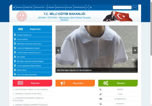 ADANA / CEYHAN - Mithatpaşa Şehit Battal Özaslan İlkokulu