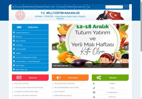 ADANA / YÜREĞİR - Kiremithane Şehit Kadir Görgülü İlkokulu