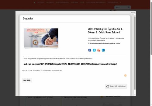 ADANA / ÇUKUROVA - Kurttepe Şehit Ali Öztaş Mesleki ve Teknik Anadolu Lisesi