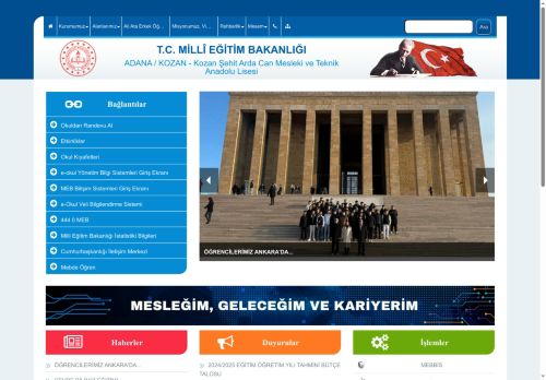 ADANA / KOZAN - Kozan Şehit Arda Can Mesleki ve Teknik Anadolu Lisesi