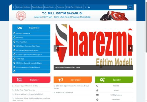 ADANA / SEYHAN - Şehit Ufuk Fesli Ortaokulu Müdürlüğü