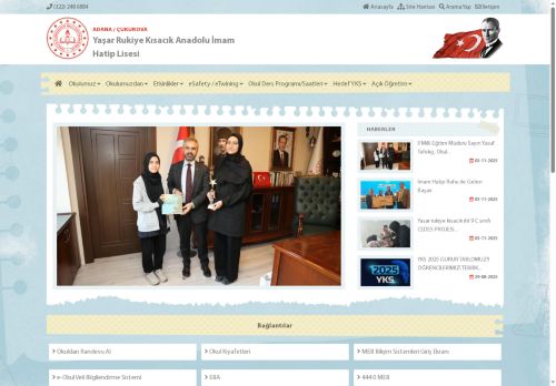 ADANA / ÇUKUROVA - Yaşar Rukiye Kısacık Anadolu İmam Hatip Lisesi