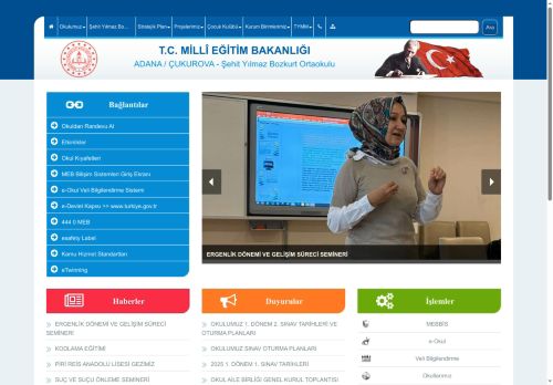 ADANA / ÇUKUROVA - Şehit Yılmaz Bozkurt Ortaokulu