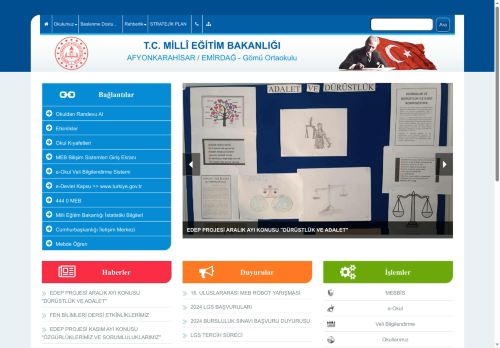 AFYONKARAHİSAR / EMİRDAĞ - Gömü Ortaokulu
