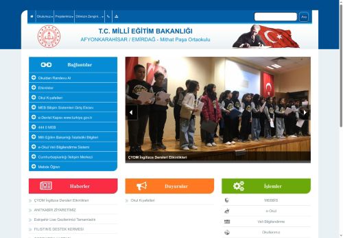 AFYONKARAHİSAR / EMİRDAĞ - Mithat Paşa Ortaokulu