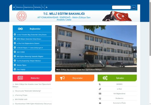 AFYONKARAHİSAR / EMİRDAĞ - Metin-Zülbiye Sarı Anadolu Lisesi