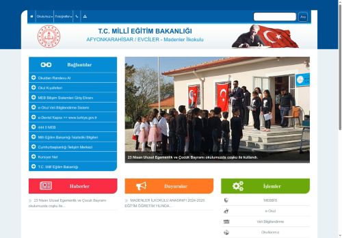 AFYONKARAHİSAR / EVCİLER - Madenler İlkokulu