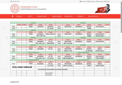 AFYONKARAHİSAR / EVCİLER - Ş?ehit Hüdayi Çınar Ortaokulu