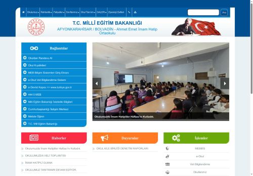 AFYONKARAHİSAR / BOLVADİN - Ahmet Emet İmam Hatip Ortaokulu