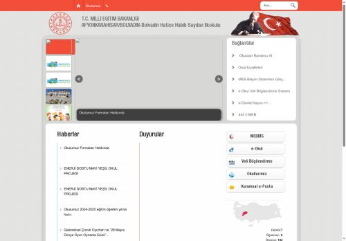 AFYONKARAHİSAR / BOLVADİN - Bolvadin Hatice Habib Soydan İlkokulu