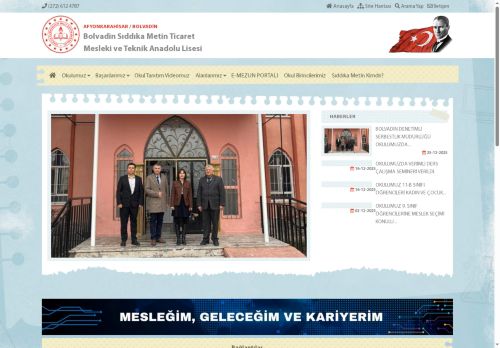 AFYONKARAHİSAR / BOLVADİN - Bolvadin Sıddıka Metin Ticaret Mesleki ve Teknik Anadolu Lisesi