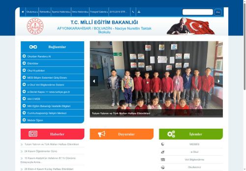 AFYONKARAHİSAR / BOLVADİN - Naciye Nurettin Taktak İlkokulu