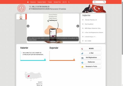 AFYONKARAHİSAR / BOLVADİN - Kurucaova Ortaokulu