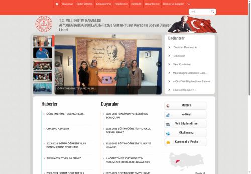 AFYONKARAHİSAR / BOLVADİN - Raziye Sultan-Yusuf Kayabaşı Sosyal Bilimler Lisesi