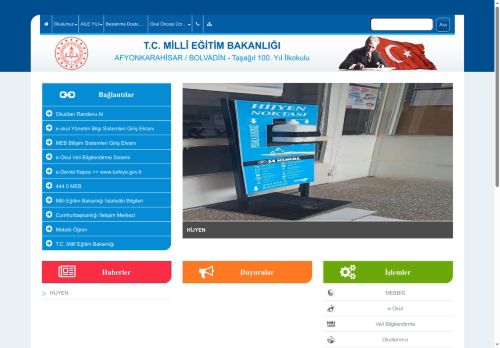 AFYONKARAHİSAR / BOLVADİN - Taşağıl 100. Yıl İlkokulu