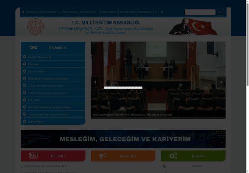 AFYONKARAHİSAR / ÇAY - Çay Nene Hatun Kız Mesleki ve Teknik Anadolu Lisesi