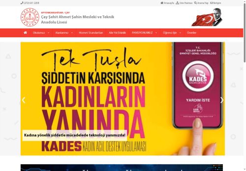 AFYONKARAHİSAR / ÇAY - Çay Ş?ehit Ahmet Ş?ahin Mesleki ve Teknik Anadolu Lisesi