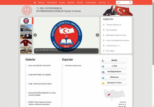 AFYONKARAHİSAR / ÇOBANLAR - Göynük Ortaokulu