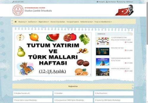 AFYONKARAHİSAR / DAZKIRI - Dazkırı Çamlık Ortaokulu