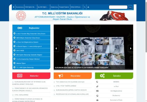 AFYONKARAHİSAR / DAZKIRI - Dazkırı Öğretmenevi ve Akşam Sanat Okulu