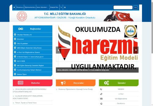 AFYONKARAHİSAR / DAZKIRI - Yüreğil Koralkim Ortaokulu