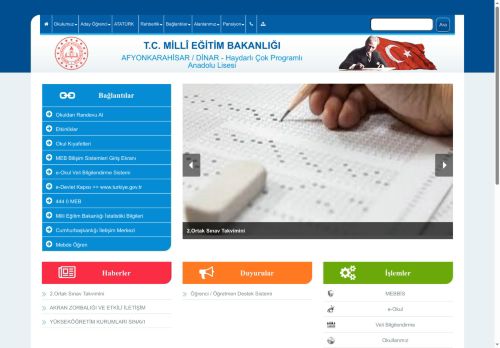 AFYONKARAHİSAR / DİNAR - Haydarlı Çok Programlı Anadolu Lisesi