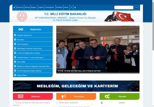 AFYONKARAHİSAR / MERKEZ - İbrahim Evren Kız Mesleki ve Teknik Anadolu Lisesi