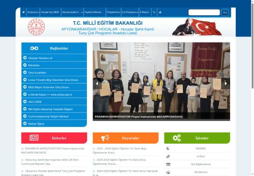 AFYONKARAHİSAR / HOCALAR - Hocalar Şehit Kamil Tunç Çok Programlı Anadolu Lisesi