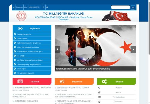 AFYONKARAHİSAR / HOCALAR - Yeşilhisar Yunus Emre Ortaokulu