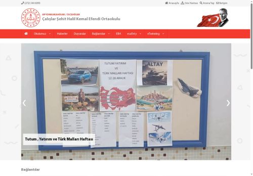 AFYONKARAHİSAR / İSCEHİSAR - Çalışlar Ş?ehit Halil Kemal Efendi Ortaokulu