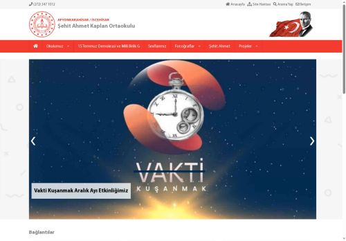 AFYONKARAHİSAR / İSCEHİSAR - Ş?ehit Ahmet Kaplan Ortaokulu