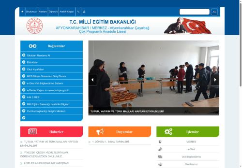AFYONKARAHİSAR / MERKEZ - Afyonkarahisar Çayırbağ Çok Programlı Anadolu Lisesi