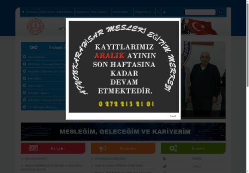 AFYONKARAHİSAR / MERKEZ - Afyonkarahisar Mesleki Eğitim Merkezi