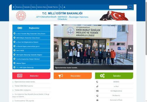 AFYONKARAHİSAR / MERKEZ - Bozdoğan Halımoru Ortaokulu