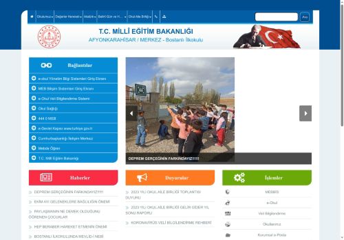 AFYONKARAHİSAR / MERKEZ - Bostanlı İlkokulu