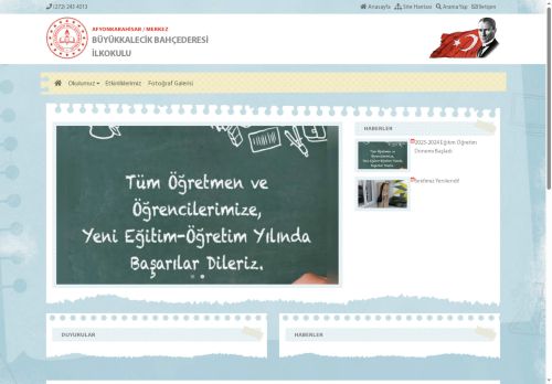 AFYONKARAHİSAR / MERKEZ - BÜYÜKKALECİK BAHÇEDERESİ İLKOKULU