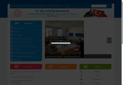 AFYONKARAHİSAR / MERKEZ - Çavdarlı Şehit Er Hüseyin Öğüt İlkokulu