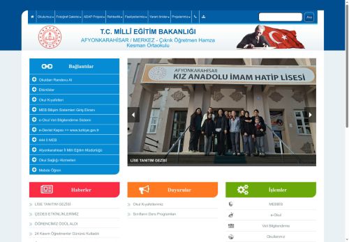 AFYONKARAHİSAR / MERKEZ - Çıkrık Öğretmen Hamza Kesman Ortaokulu