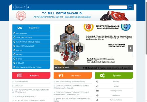 AFYONKARAHİSAR / ŞUHUT - Şuhut Halk Eğitimi Merkezi
