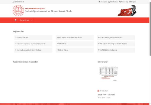 AFYONKARAHİSAR / Ş?UHUT - Ş?uhut Öğretmenevi ve Akşam Sanat Okulu