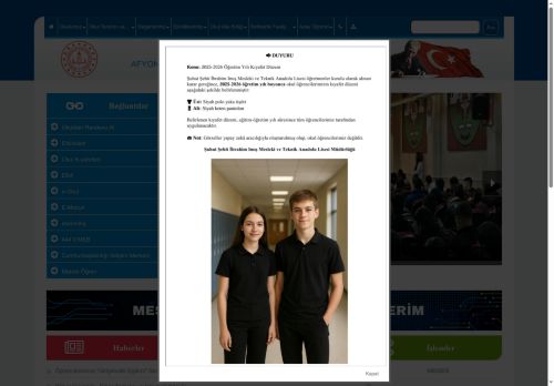 AFYONKARAHİSAR / ŞUHUT - Şuhut Şehit İbrahim Imış Mesleki ve Teknik Anadolu Lisesi