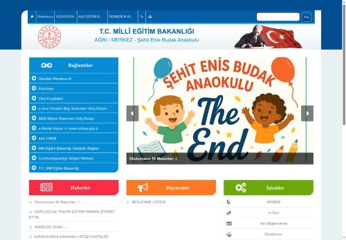 AĞRI / MERKEZ - Şehit Enis Budak Anaokulu