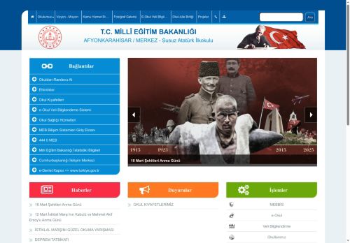 AFYONKARAHİSAR / MERKEZ - Susuz Atatürk İlkokulu